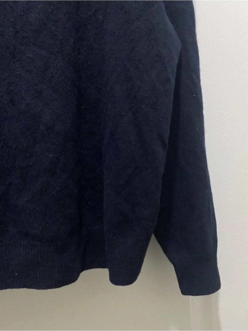 NWT Giasone Cashmere Navy Half-Zip Ribbed Mock Neckline Luxury Sweater XL Flaw